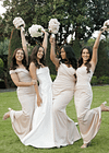 Akaks Honored Off the Shoulder Bridesmaid Dress
