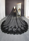 Pippa Black Veil Wedding