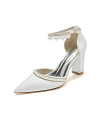 Jessa Pointed Toe Pumps White