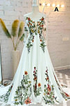 Liz | Discover the Dream Floral Wedding Dress for Your Big Day - Ivory Floral - PromDressClub