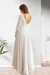 Lilith | Timeless Elegance Long Sleeved High Low Wedding Dress - Ivory - PromDressClub
