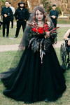 Mabel | Princess Plus Size Long Sleeve Corset Black Dress for Wedding - Black - PromDressClub