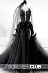 Megan |Long Black Wedding Dresses Near Me With Sexy Black Lace Appliques Sleeveless Tulle Backless Veil - Price #price_variant_lowest# - Black - PromDressClub