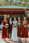 Alma | Immensely Glam Sheath Rust Orange Velvet Midi Bridesmaid Dress with V Neck and Short Sleeve - Price #price_variant_lowest# - Rust - PromDressClub