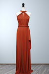 Charlotte | Romance Dreamer Infinity Maternity Orange Chiffon Maxi Bridesmaid Dress with Multiway Convertible - Price #price_variant_lowest# - Orange - PromDressClub