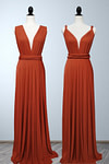 Charlotte | Romance Dreamer Infinity Maternity Orange Chiffon Maxi Bridesmaid Dress with Multiway Convertible - Price #price_variant_lowest# - Orange - PromDressClub