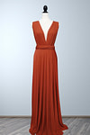 Charlotte | Romance Dreamer Infinity Maternity Orange Chiffon Maxi Bridesmaid Dress with Multiway Convertible - Price #price_variant_lowest# - Orange - PromDressClub