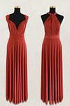 Charlotte | Romance Dreamer Infinity Maternity Orange Chiffon Maxi Bridesmaid Dress with Multiway Convertible - Price #price_variant_lowest# - Orange - PromDressClub
