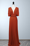 Charlotte | Romance Dreamer Infinity Maternity Orange Chiffon Maxi Bridesmaid Dress with Multiway Convertible - Price #price_variant_lowest# - Orange - PromDressClub