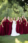 Clara | Blessed Romance Convertible Burgundy Chiffon Maxi Bridesmaid Dress with Multiway Infinity - Price #price_variant_lowest# - Burgundy - PromDressClub