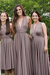 Akaks Lavishly Infinity Taupe Bridesmaid Dress Image6