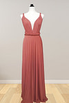 Daphne | Elegance Infinity Peach Chiffon Maxi Bridesmaid Dress with Multiway Convertible - Price #price_variant_lowest# - Peach - PromDressClub
