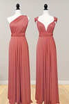 Daphne | Elegance Infinity Peach Chiffon Maxi Bridesmaid Dress with Multiway Convertible - Price #price_variant_lowest# - Peach - PromDressClub