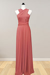 Daphne | Elegance Infinity Peach Chiffon Maxi Bridesmaid Dress with Multiway Convertible - Price #price_variant_lowest# - Peach - PromDressClub