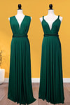Delia | Sweetest Beloved Infinity Emerald Green Chiffon Maxi Bridesmaid Dress with Multiway Convertible - Price #price_variant_lowest# - Emerald Green - PromDressClub