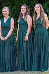 Delia | Sweetest Beloved Infinity Emerald Green Chiffon Maxi Bridesmaid Dress with Multiway Convertible - Price #price_variant_lowest# - Emerald Green - PromDressClub