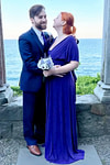 Dinah | Purely Elegant Infinity Royal Blue Chiffon Maxi Bridesmaid Dress with Multiway Convertible - Price #price_variant_lowest# - Dark Purple - PromDressClub