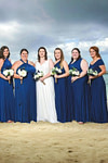Dinah | Purely Elegant Infinity Royal Blue Chiffon Maxi Bridesmaid Dress with Multiway Convertible - Price #price_variant_lowest# - Navy Blue - PromDressClub