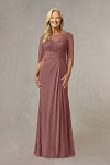 Akaks Abigail Desert Rose Mother of the Bride Dress A-Line Floor Length Lace Capelet Chiffon Dress Image557517