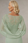 Akaks Abigail Sage Green Mother of the Bride Dress A-Line Floor Length Lace Capelet Chiffon Dress Image332052