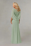 Akaks Abigail Sage Green Mother of the Bride Dress A-Line Floor Length Lace Capelet Chiffon Dress Image805792