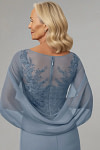 Akaks Abigail Twilight Mother of the Bride Dresses Plus Size A-Line Floor Length Lace Capelet Chiffon Dress Image329578