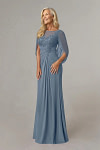 Akaks Abigail Twilight Mother of the Bride Dresses Plus Size A-Line Floor Length Lace Capelet Chiffon Dress Image447383
