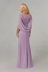 Akaks Abigail Wisteria Mother of the Bride Dress A-Line Floor Length Lace Capelet Chiffon Dress Image132590