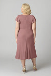 Akaks Adeline Mother of the Bride Plus Size Dresses Desert Rose A-Line V-Neck Tea Length Ruffles Cap Sleeves Pleated Chiffon Dress Image910502