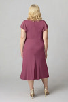 Akaks Adeline Mulberry Plus Size Formal Mother Of The Bride Dresses A-Line V-Neck Tea Length Ruffles Cap Sleeves Pleated Chiffon Dress Image669673