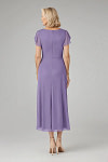 Akaks Adeline Tahiti Mother of the Bride Dresses in Chiffon A-Line V-Neck Tea Length Ruffles Cap Sleeves Pleated Dress Image197212