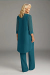 Akaks Adriana Ink Blue Mother of the Groom Plus Size Dresses Pant Suits Scoop Neck Sequins Chiffon Dress Image449854
