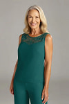 Akaks Adriana Pant Suits Mother of the Bride Peacock Color Dress Scoop Neck Sequins Chiffon Dress Image726975
