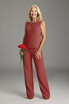 Akaks Adriana Rust Colored Mother of the Bride Dresses Pant Suits Scoop Neck Sequins Chiffon Dress Image322486