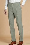 Akaks Arlo Linen Sage Green Suit Single Breasted Notch Lapels Side-Vented Jacket Flat Front Pre-Hemmed Pants Image348292