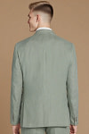 Akaks Arlo Linen Sage Green Suit Single Breasted Notch Lapels Side-Vented Jacket Flat Front Pre-Hemmed Pants Image492695