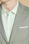 Akaks Arlo Linen Sage Green Suit Single Breasted Notch Lapels Side-Vented Jacket Flat Front Pre-Hemmed Pants Image579483