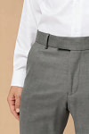 Akaks Axel Stretch Light Grey Suit 3 Piece Suits Single-Breasted Double-Button Jacket Straight-Leg Trousers with Back-Pocket Buttons Five-Button Waistcoat Image346291