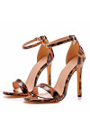 Akaks Beryl Brown Leopard Sandals​ with Open Toe Image312455