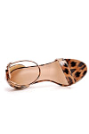 Akaks Beryl Brown Leopard Sandals​ with Open Toe Image440099