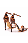 Akaks Beryl Brown Leopard Sandals​ with Open Toe Image602446