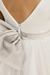 Akaks Blythe Flower Girl Dress Frost A-Line Scoop Neck Tea Length Tulle Dress with Detachable Bow Image925772