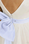 Akaks Blythe Flower Girl Dress Lavender A-Line Scoop Neck Tea Length Tulle Dress with Detachable Bow Image246596
