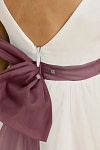 Akaks Blythe Flower Girl Dress Sangria A-Line Scoop Neck Tea Length Tulle Dress with Detachable Bow Image327310