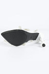 Akaks Fleur Peep Toe Stiletto White Sandals Pearl Strap For Women Heel Height 4.17inch Image480178