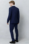 Akaks James Wool Blue Colour Suit Classic Single-Breasted Notch Lapels Jacket Adjustable Hems Pants Image405603