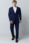 Akaks James Wool Blue Colour Suit Classic Single-Breasted Notch Lapels Jacket Adjustable Hems Pants Image547223
