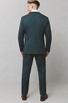 Akaks James Wool Dark Green Suit Classic Single-Breasted Notch Lapels Jacket Adjustable Hems Pants Image225674