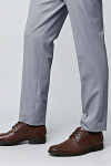 Akaks James Wool Grey Suits for Men Classic Single-Breasted Notch Lapels Jacket Adjustable Hems Pants Image570641
