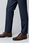 Akaks James Wool Navy Blue Suit Classic Single-Breasted Notch Lapels Jacket Adjustable Hems Pants Image777048